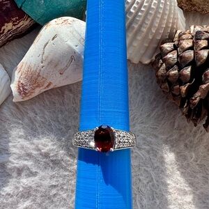 Garnet 925 Stearling Silver Ring